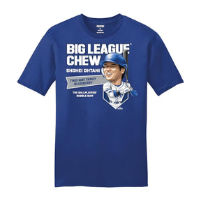 Shohei Ohtani Big League Chew Two - Way Tangy Blueberry Royal T-Shirt - Ryno Sports - 