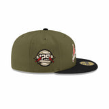 St. Louis Cardinals 125th Anniversary Patch Olive & Black "Field Issue" 59FIFTY Fitted Hat - New Era - 