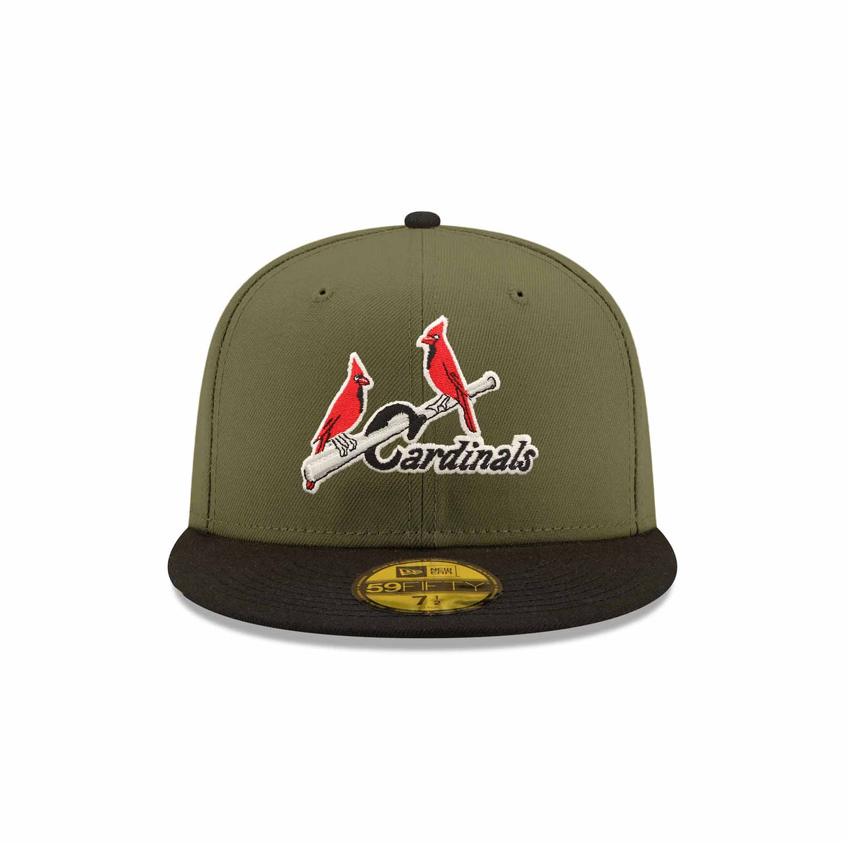 St. Louis Cardinals 125th Anniversary Patch Olive & Black "Field Issue" 59FIFTY Fitted Hat - New Era - 