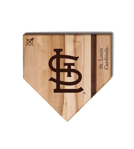 St. Louis Cardinals Home Plate Cutting Boards | Multiple Sizes | Multiple Designs - Baseball BBQ - 