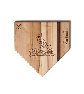 St. Louis Cardinals Home Plate Cutting Boards | Multiple Sizes | Multiple Designs - Baseball BBQ - 