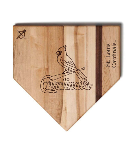 St. Louis Cardinals Home Plate Cutting Boards | Multiple Sizes | Multiple Designs - Baseball BBQ - 