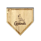 St. Louis Cardinals Home Plate Cutting Boards | Multiple Sizes | Multiple Designs - Baseball BBQ - 