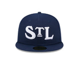 St. Louis Stars Navy Cooperstown Collection Turn Back The Clock 59FIFTY Fitted Hat - New Era - 