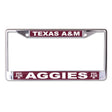 Front view of a Texas Tech Red Raiders license plate frame showcasing red and white team graphics with a white background