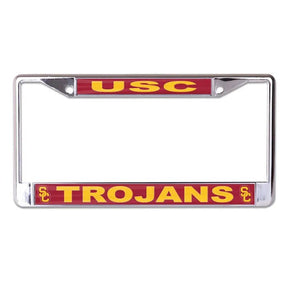 Front view of UC Irvine license plate frame showcasing blue and gold Anteaters graphics with white background