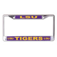 Front view of a State College license plate frame showcasing MICHIGAN and M WOLVERINES M lettering on a white background