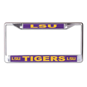 Front view of a State College license plate frame showcasing MICHIGAN and M WOLVERINES M lettering on a white background