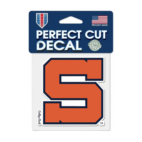 Syracuse Orange Vintage Block S Logo 4x4 Perfect Cut Decal - Wincraft - 3210661