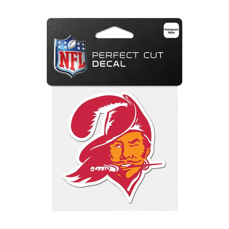 Tampa Bay Buccaneers Throwback Bucco Bruce Logo 4x4 Perfect Cut Decal - Wincraft - 3210107