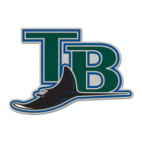 Tampa Bay Rays Cooperstown Collection TB Ray Logo Collector Enamel Pin - Wincraft - 323610409