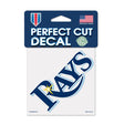 Tampa Bay Rays Navy Starburst Script Rays Logo Baseball 4x4 Perfect Cut Decal - Wincraft - 3233409