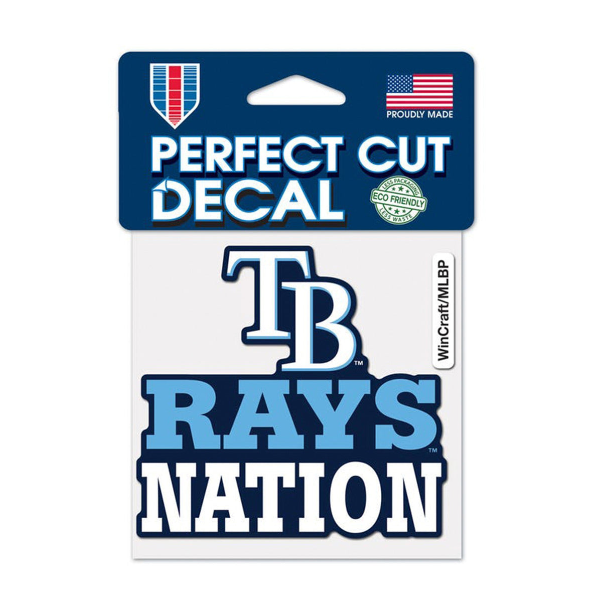 Tampa Bay Rays Rays Nation Blue 4x4 Perfect Cut Decal - Wincraft - 3211409