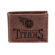 Tennessee Titans, Bi - Fold Wallet, Brown, CH, 100% Genuine Leather - EG Collective - 808412080180