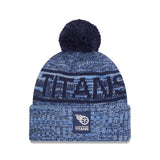 Tennessee Titans Navy/Light Blue Pom Knit Beanie - New Era - 