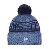 Tennessee Titans Navy/Light Blue Pom Knit Beanie - New Era - 238302130