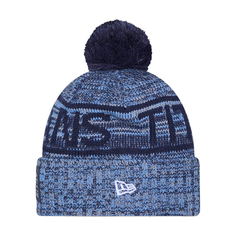 Tennessee Titans Navy/Light Blue Pom Knit Beanie - New Era - 238302130
