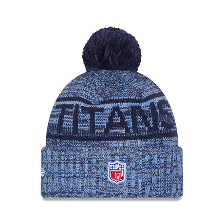 Tennessee Titans Navy/Light Blue Pom Knit Beanie - New Era - 