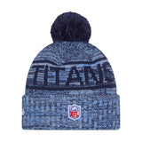Tennessee Titans Navy/Light Blue Pom Knit Beanie - New Era - 238302130