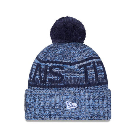 Tennessee Titans Navy/Light Blue Pom Knit Beanie - New Era - 