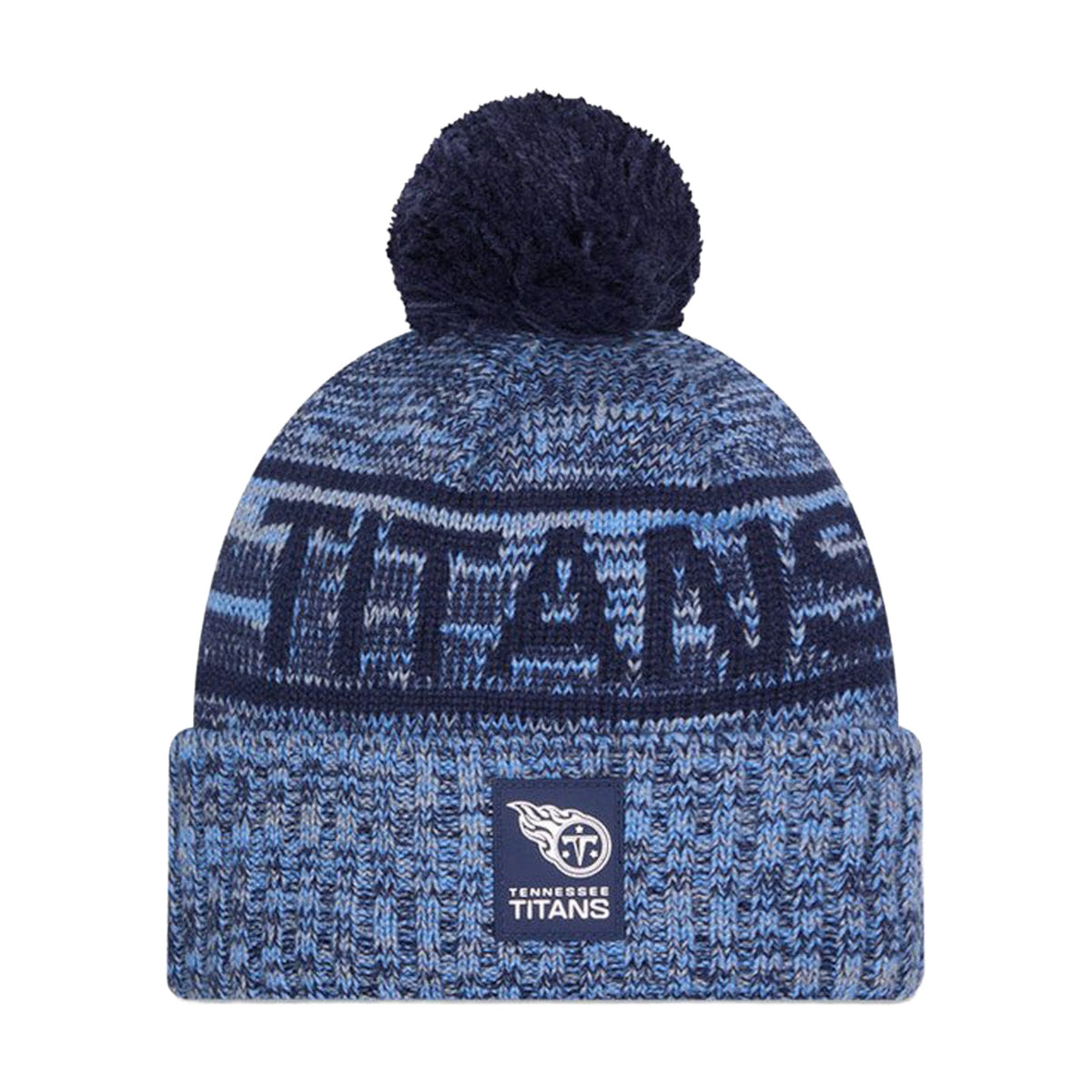 Tennessee Titans Navy/Light Blue Pom Knit Beanie - New Era - 238302130