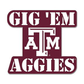Texas A&M Aggies Gig Em Slogan Collector Enamel Pin - Wincraft - 3236016649