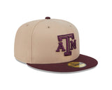 Texas A&M Aggies Khaki & Maroon 59FIFTY Fitted Hat - New Era - 