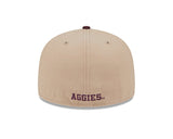 Texas A&M Aggies Khaki & Maroon 59FIFTY Fitted Hat - New Era - 