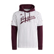 Texas A&M Striped White & Maroon Jersey Pullover Hoodie - Nike - 10610166401