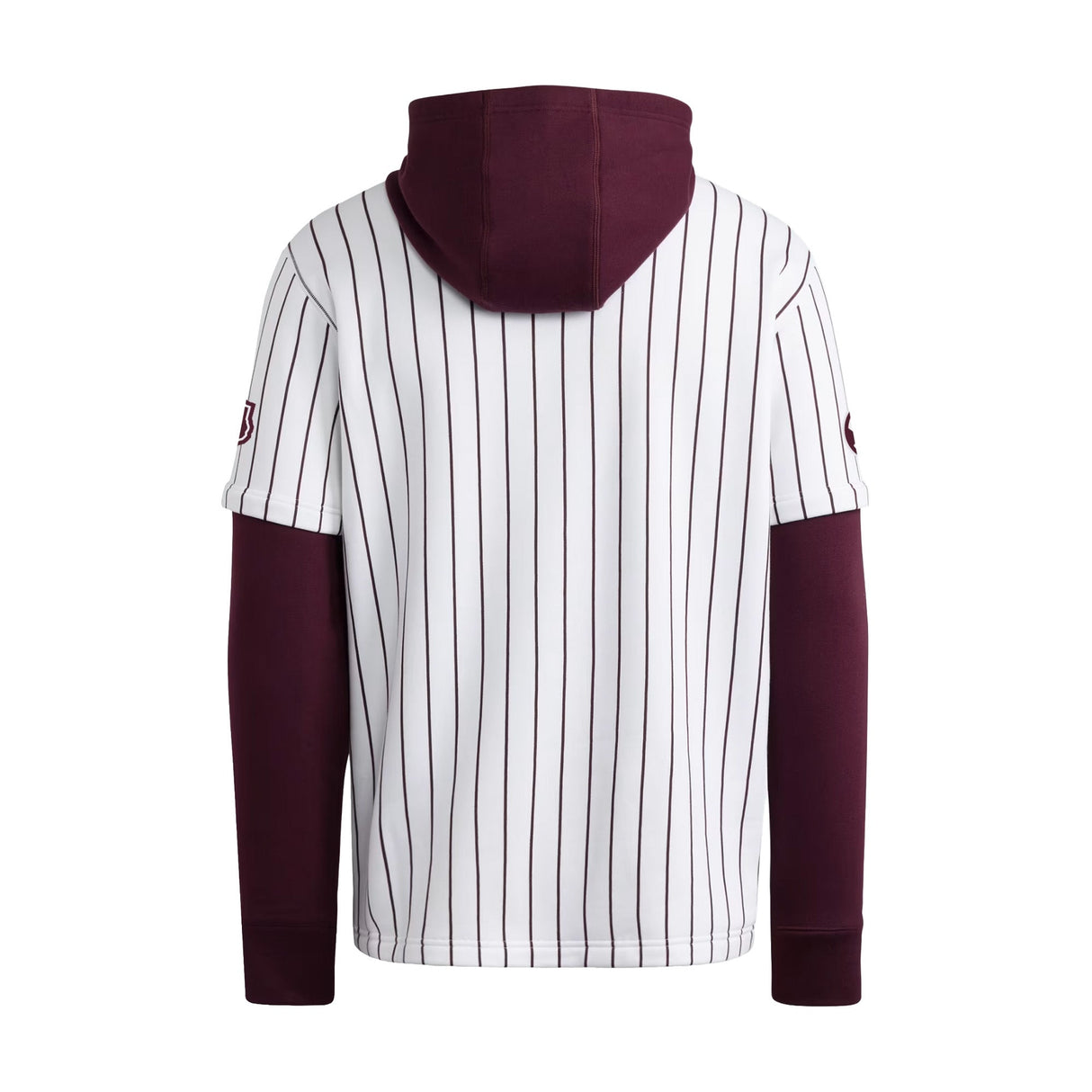 Texas A&M Striped White & Maroon Jersey Pullover Hoodie - Nike - 10610166401