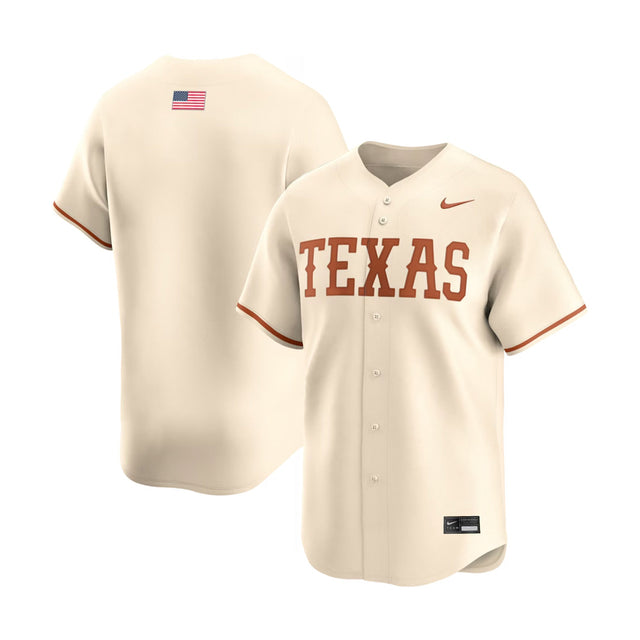 Texas Longhorns Alternate Cream Limited Jersey - Nike - 230370166317