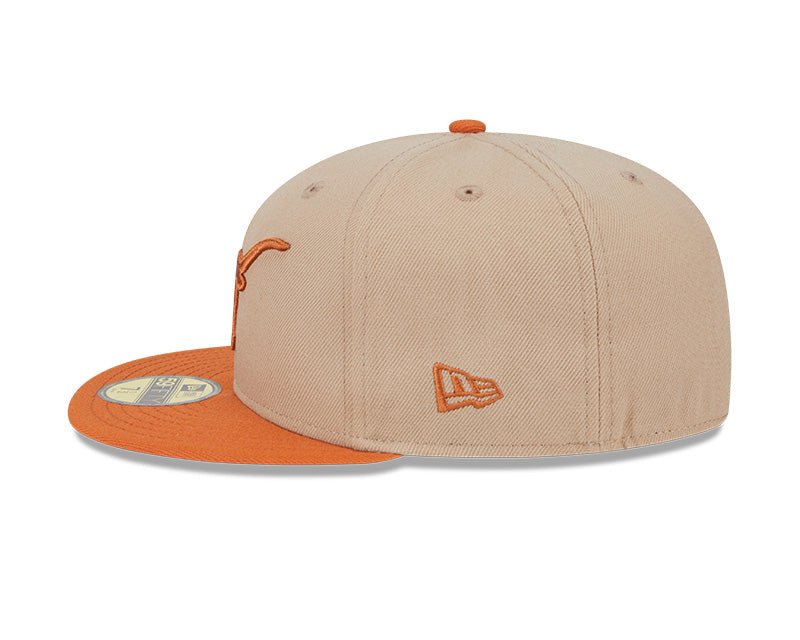 Texas Longhorns Camel & Burnt Orange 59FIFTY Fitted Hat - New Era - 