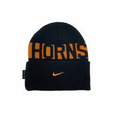 Texas Longhorns On - Field Cuffed Knit Beanie – Black/Burnt Orange - Nike - 2306663
