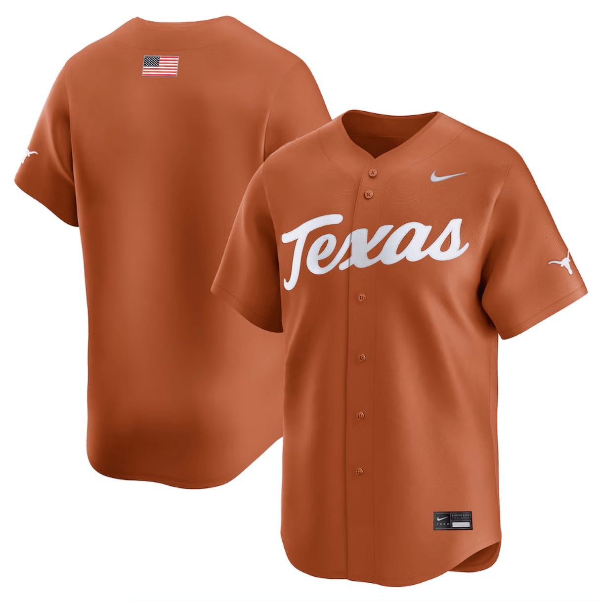 Texas Orange Texas Longhorns College Limited Baseball Jersey - Nike - 
