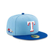 Texas Rangers 50th Anniversary Light Blue & Royal 59FIFTY Fitted Hat - New Era - 
