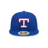 Texas Rangers Cooperstown Hall Of Fame Patch Blue 59FIFTY Fitted Hat - New Era - 23672742201