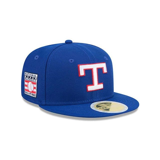 Texas Rangers Cooperstown Hall Of Fame Patch Blue 59FIFTY Fitted Hat - New Era - 23672742201