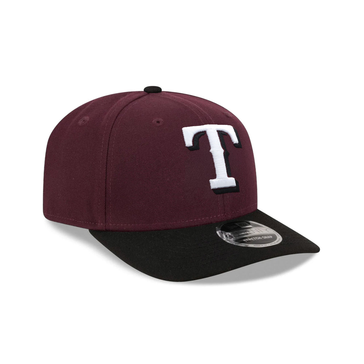 Texas Rangers Maroon & Black 9SEVENTY Stretch Snap Hat - New Era - 23013942201
