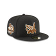 Texas Rangers Peagle 40th Anniversary Side Patch Black 59FIFTY Fitted Hat - New Era - 23330142201