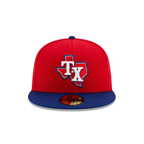 Texas Rangers Red & Blue 50th Anniversary 59FIFTY Fitted Hat - New Era - 