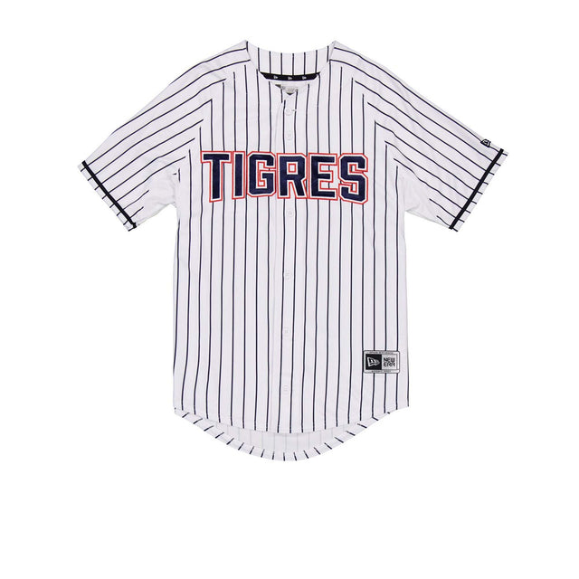 Tigres de Quintana Roo 50th Anniversary White Pinstripe New Era Baseball Jersey - New Era - 