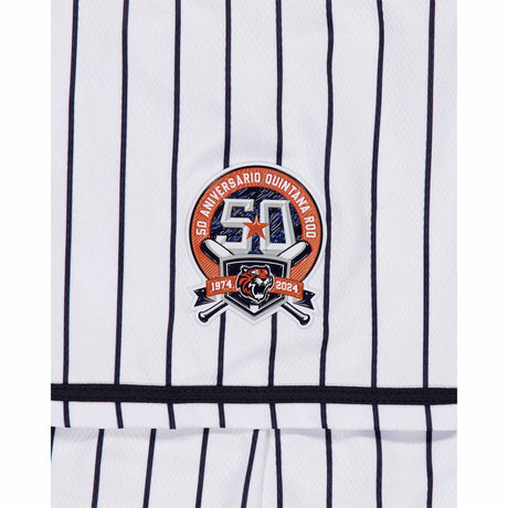 Tigres de Quintana Roo 50th Anniversary White Pinstripe New Era Baseball Jersey - New Era - 