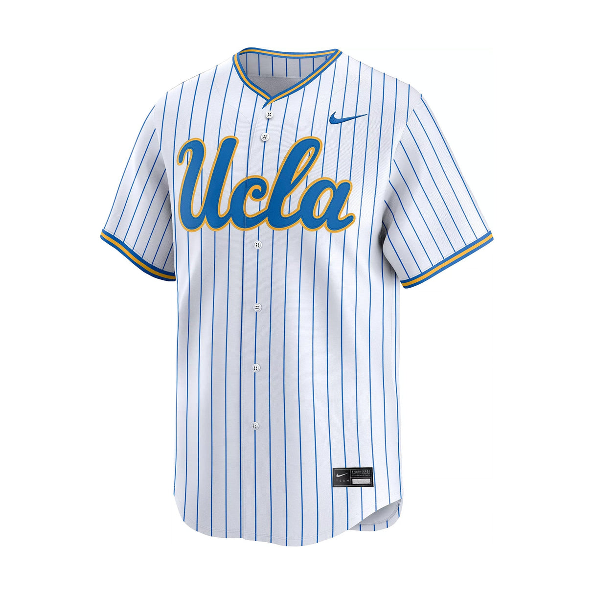 UCLA Bruins White Pinstripe Baseball Jersey - Nike - 230370166709