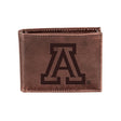 University of Arizona, Bi - Fold Wallet, Brown, CH, 100% Genuine Leather - EG Collective - 801946307365