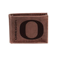 University of Oregon, Bi - Fold Wallet, Brown, CH, 100% Genuine Leather - EG Collective - 801946342571