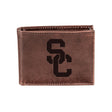 University of Southern California, Bi - Fold Wallet, Brown, CH, 100% Genuine Leather - EG Collective - 801946307471