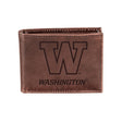 University of Washington, Bi - Fold Wallet, Brown, CH, 100% Genuine Leather - EG Collective - 801946342410