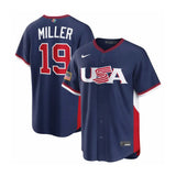 USA 2026 World Baseball Classic Mason Miller 19 Navy Jersey - Nike - 360402719301