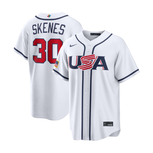 USA 2026 World Baseball Classic Paul Skenes 30 White Home Stadium Jersey - Nike - 360402719501