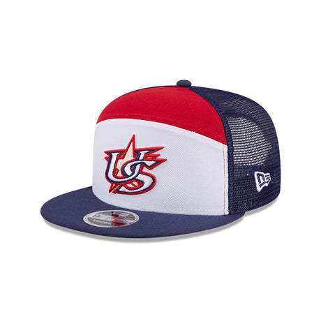 USA Baseball World Baseball Classic Red White & Blue 9FIFTY Snapback Trucker Hat - New Era - 360503719